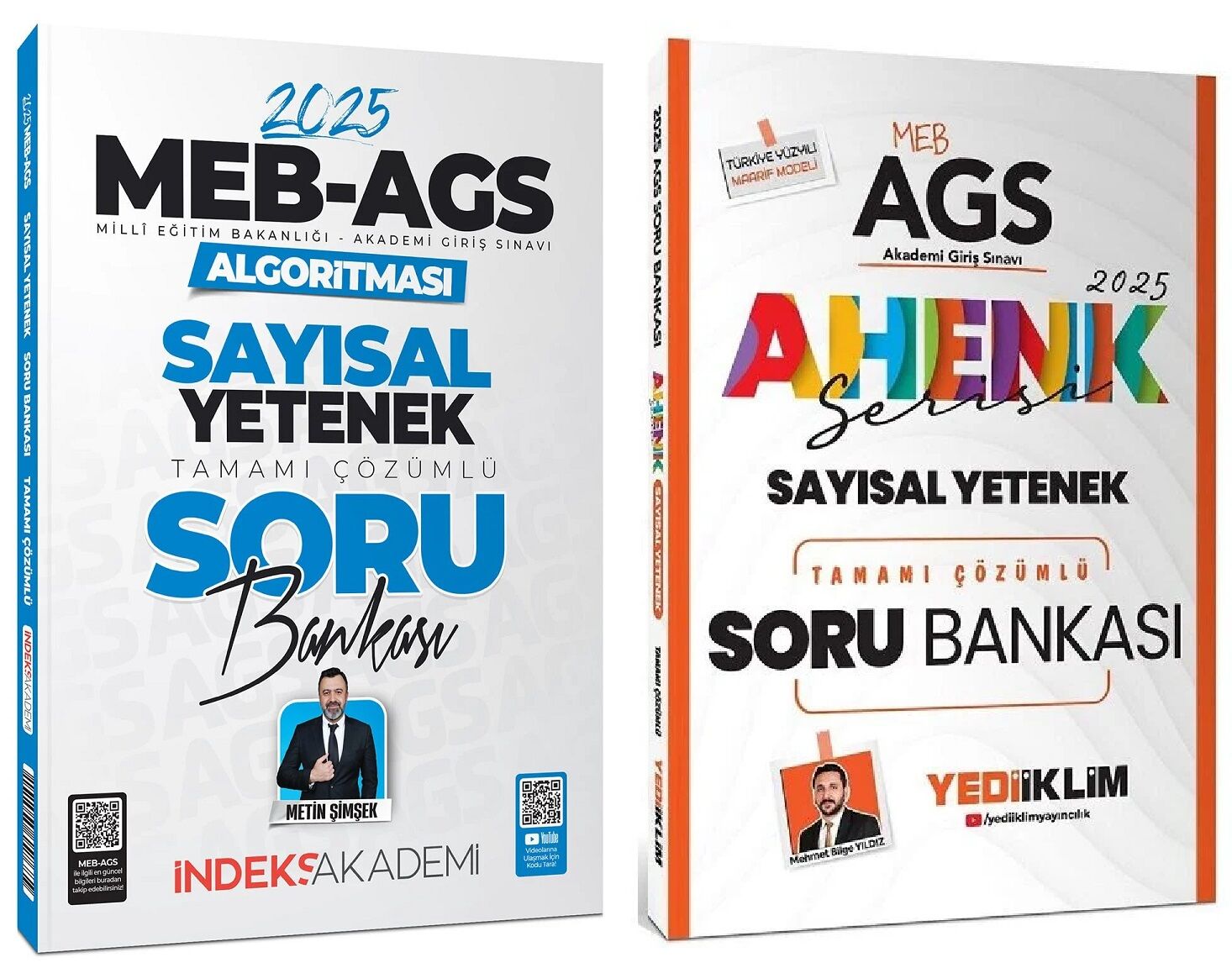 Yediiklim + İndeks 2025 MEB-AGS Sayısal Yetenek Soru Bankası 2 li Set - Mehmet Bilge Yıdız, Metin Şimşek Yediiklim + İndeks Akademi Yayınları