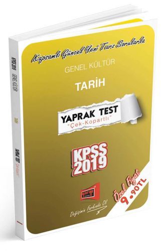 Yargı 2019 KPSS Tarih Yaprak Test Çek Kopartlı Yargı Yayınları