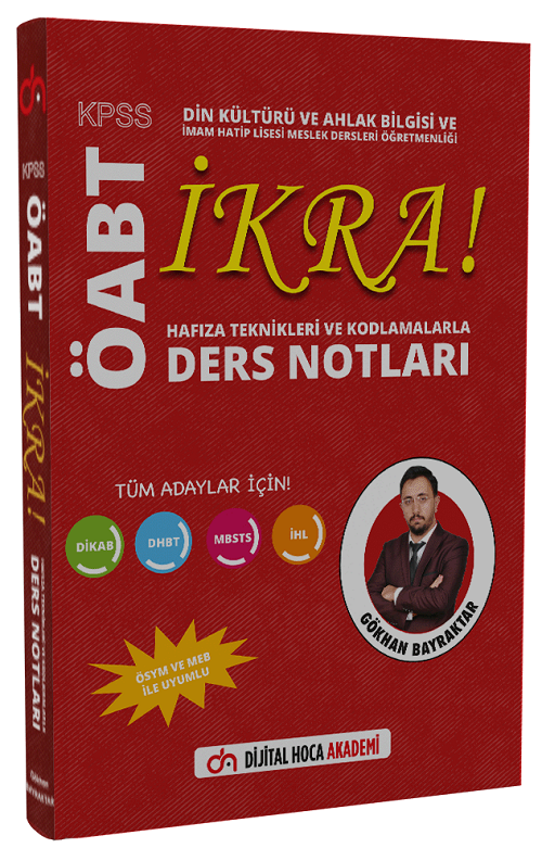 Dijital Hoca ÖABT Din Kültürü ve Ahlak Bilgisi İkra Ders Notları - Gökhan Bayraktar Dijital Hoca Yayınları