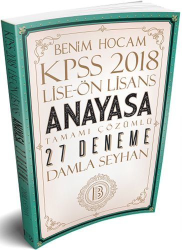 Benim Hocam 2018 KPSS Lise Ön Lisans Anayasa 27 Deneme Çözümlü Benim Hocam Yayınları