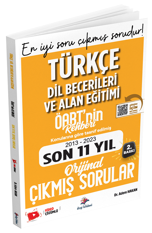 Dizgi Kitap 2024 ÖABT MEB-AGS nin Rehberi Türkçe Öğretmenliği Dil Becerileri ve Alan Eğitimi Çıkmış Sorular Son 11 Yıl Çözümlü - Adem Hakan Dizgi Kitap Yayınları