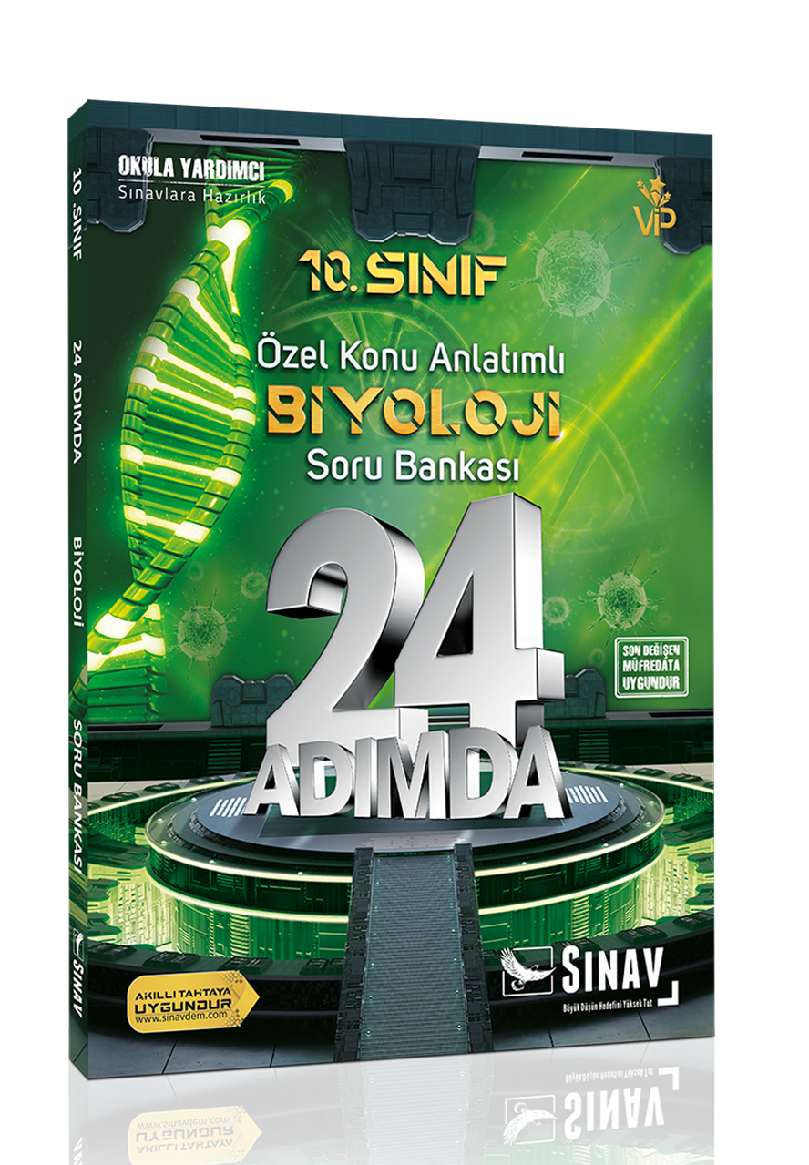 Sınav 10. Sınıf 24 Adımda Biyoloji Özel Konu Anlatımlı Soru Bankası Sınav Yayınları