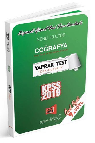 Yargı 2019 KPSS Coğrafya Yaprak Test Çek Kopartlı Yargı Yayınları