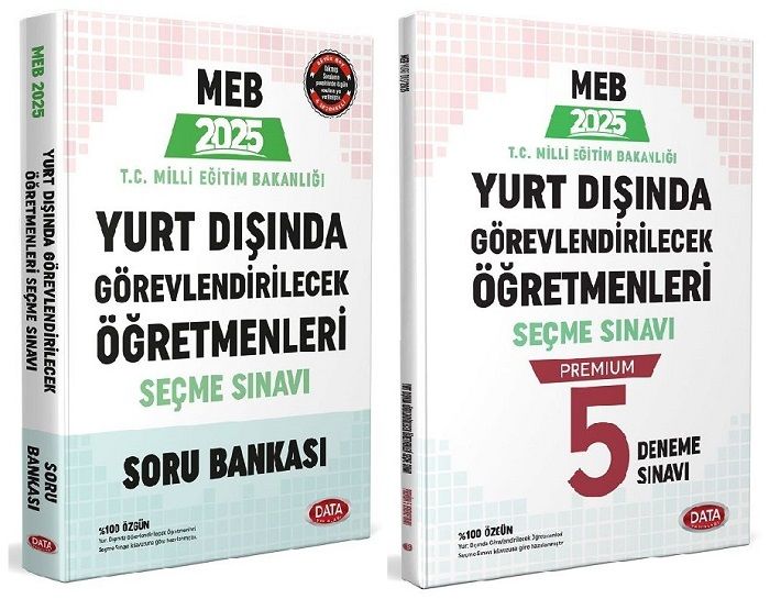 Data 2025 MEB Yurt Dışı Öğretmenlik Sınavı Soru Bankası + 5 Deneme 2 li Set Data Yayınları