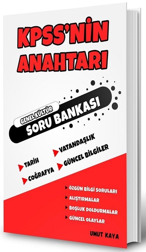 Anahtar Kitap KPSS nin Anahtarı Tarih, Coğrafya, Vatandaşlık Soru Bankası Çözümlü - Umut Kaya Anahtar Kitap