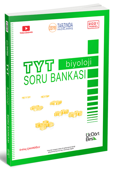 Üç Dört Beş 2021 YKS TYT Biyoloji Soru Bankası Üç Dört Beş Yayınları