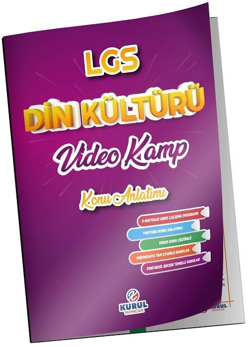 Kurul 8. Sınıf LGS Din Kültürü ve Ahlak Bilgisi Video Kamp Konu Anlatımlı Kurul Yayıncılık