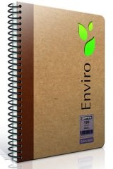 Enviro Spiralli Kraft Sert Kapak Kareli Defter 17x24 100 Yaprak