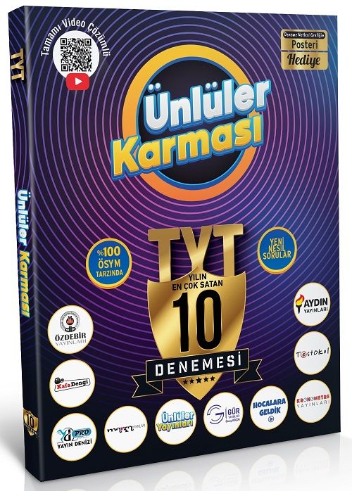 Ünlüler YKS TYT Ünlüler Karması 10 Deneme Ünlüler Yayınları