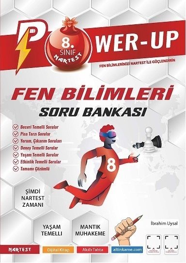 Nartest 8. Sınıf Fen Bilimleri Power-Up Soru Bankası Nartest Yayınları