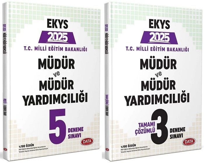 Data 2025 MEB EKYS Müdür ve Yardımcılığı 5+3 Deneme 2 li Set Data Yayınları