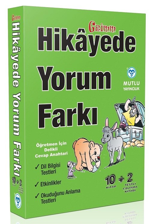 Mutlu 2. Sınıf Hikayede Yorum Farkı 10 Kitap Hikaye Set + 2 Dil Bilgisi Test Kitabı Mutlu Yayınları