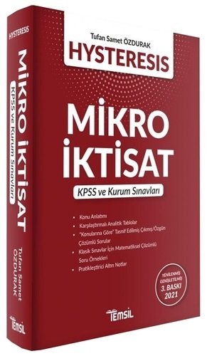 Temsil 2021 KPSS A Grubu Hysteresis Mikro İktisat - Tufan Samet Özdurak 3. Baskı Temsil Yayınları