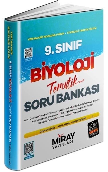 Miray 9. Sınıf Biyoloji Tematik Soru Bankası Miray Yayınları