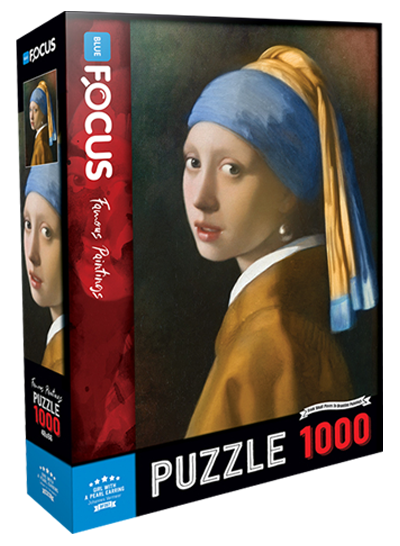 1000 Parça Puzzle - Girl With A Pearl Earring İnci Küpeli Kız Blue Focus Games