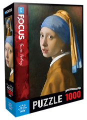 1000 Parça Puzzle - Girl With A Pearl Earring İnci Küpeli Kız Blue Focus Games