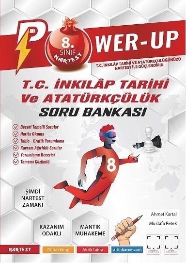 Nartest 8. Sınıf TC İnkılap Tarihi ve Atatürkçülük Power-Up Soru Bankası Nartest Yayınları