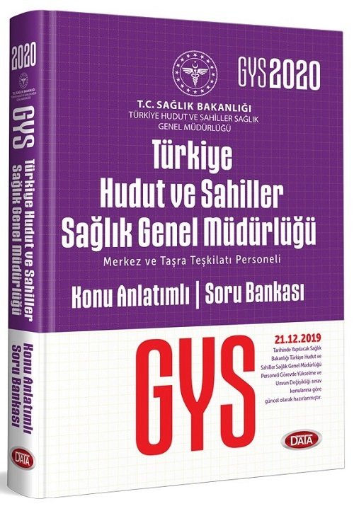 Data 2020 GYS Türkiye Hudut ve Sahiller Sağlık Genel Müdürlüğü Konu Anlatımlı Soru Bankası Görevde Yükselme Data Yayınları