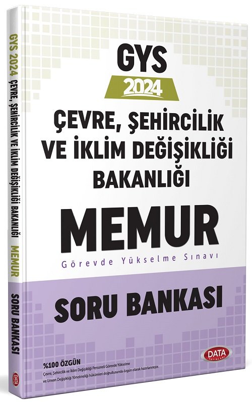 Data 2024 GYS Çevre, Şehircilik ve İklim Değişikliği Bakanlığı Memur Soru Bankası Görevde Yükselme Data Yayınları