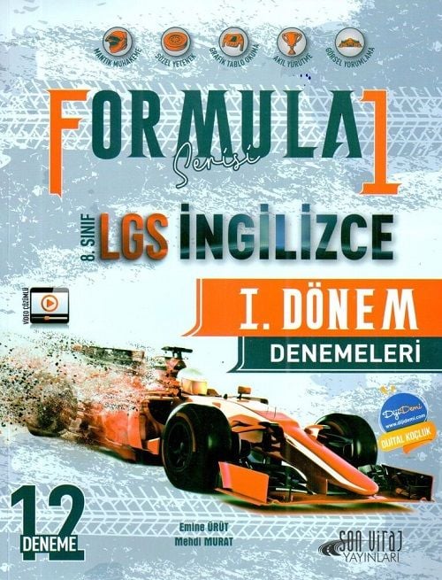 Son Viraj 8. Sınıf LGS İngilizce 1. Dönem Formula 12 Deneme Son Viraj Yayınları