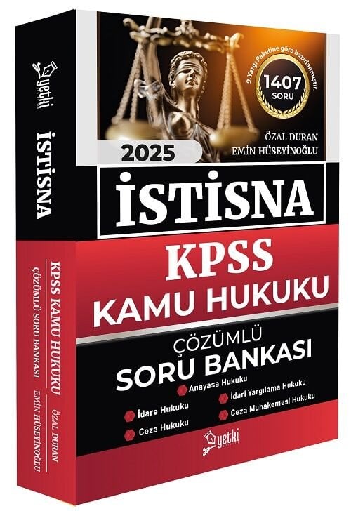 Yetki 2025 KPSS A Grubu Kamu Hukuku İSTİSNA Soru Bankası Çözümlü - Özal Duran Yetki Yayıncılık