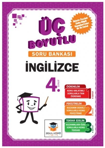 Zeka Küpü 4. Sınıf Üç Boyutlu İngilizce Soru Bankası Seti Zeka Küpü Yayınları