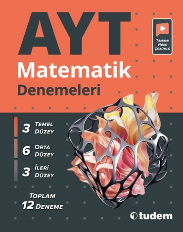 Tudem YKS AYT Matematik 12 Deneme Video Çözümlü Tudem Yayınları