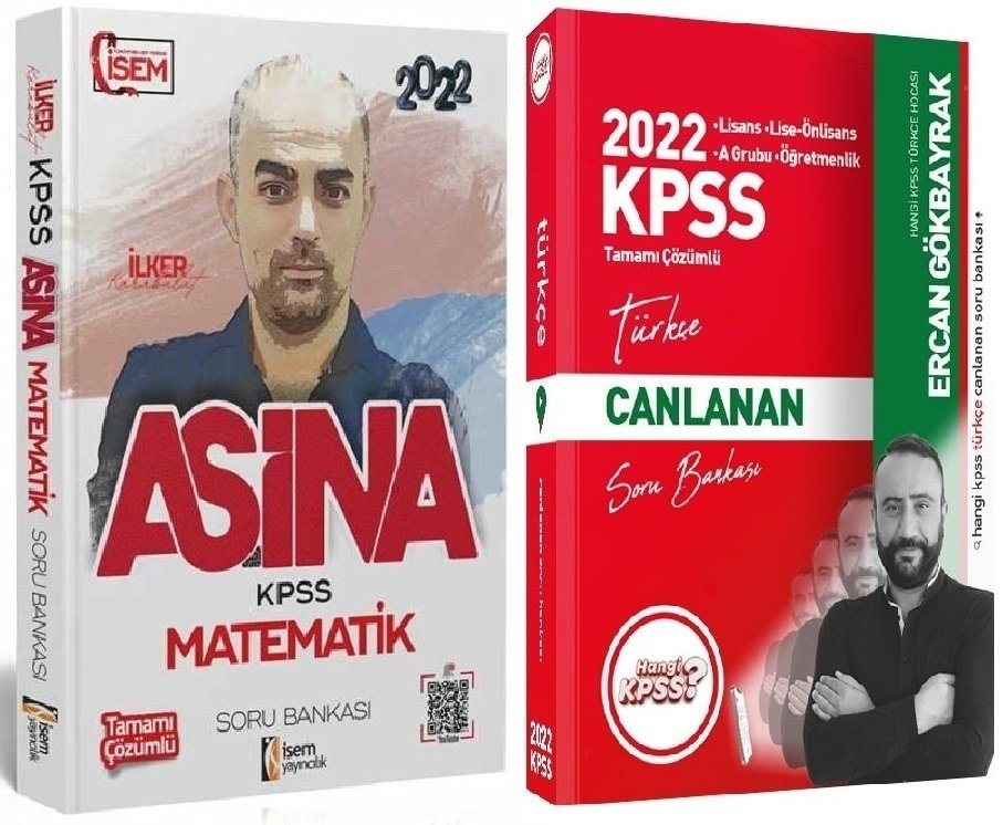 SÜPER FİYAT - İsem + Hangi KPSS 2022 KPSS Matematik+Türkçe Aşina Soru 2 li Set İsem + Hangi KPSS Yayınları