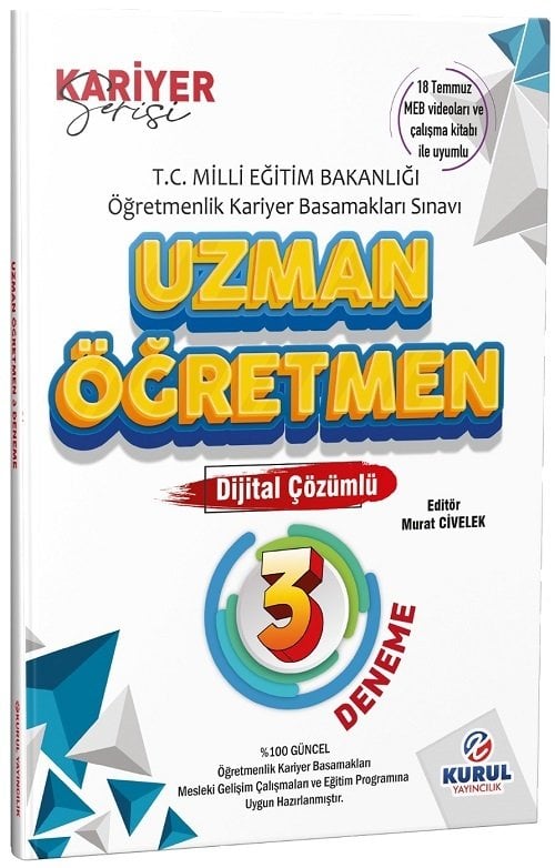 Kurul MEB ÖKBS Uzman Öğretmen 3 Deneme Dijital Çözümlü - Murat Civelek Kurul Yayıncılık