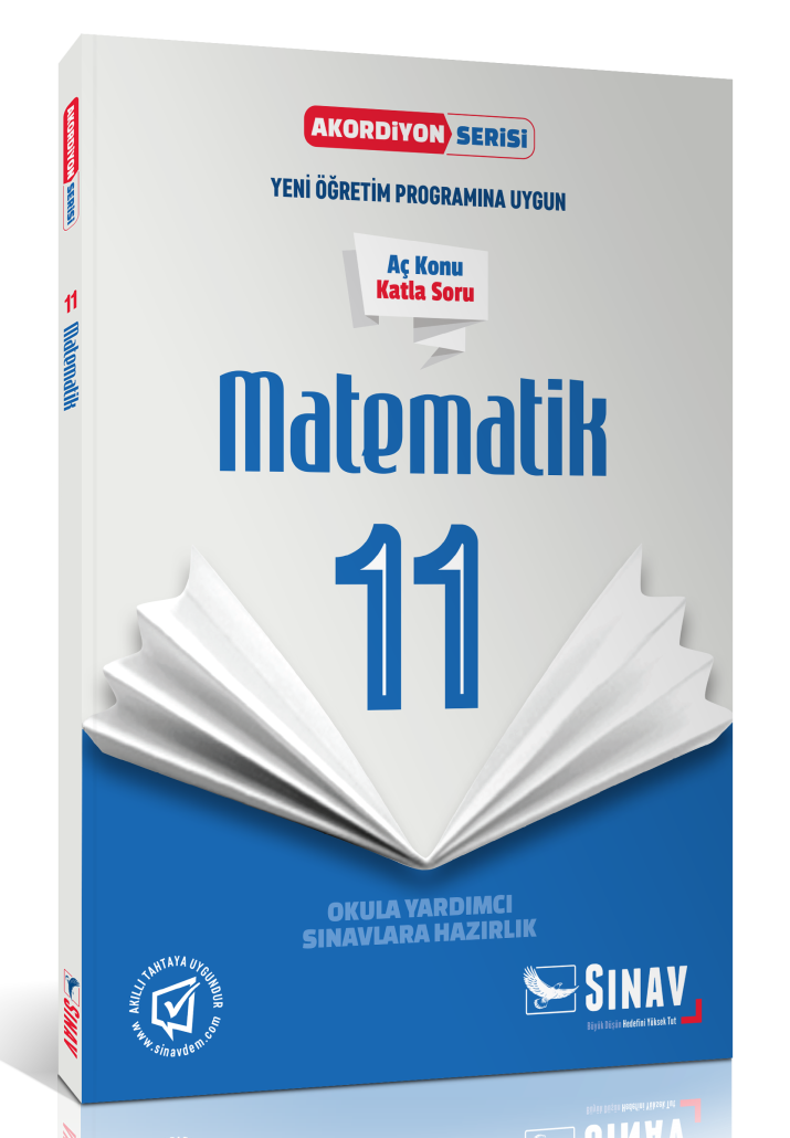 SÜPER FİYAT - Sınav 11. Sınıf Akordiyon Matematik Aç Konu Katla Soru Sınav Yayınları