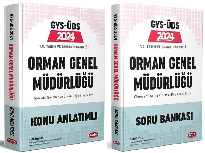 Data 2024 GYÜD OGM Orman Genel Müdürlüğü Konu + Soru Bankası 2 li Set Görevde Yükselme Ünvan Değişikliği Data Yayınları