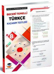 Zeka Küpü 8. Sınıf Türkçe Beceri Temelli ​Kazanım Testleri Zeka Küpü Yayınlar