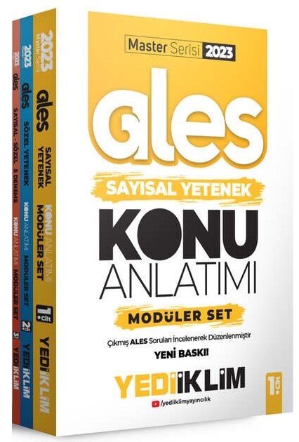 Yediiklim 2023 ALES Master Konu Anlatımlı Modüler Set 3 Cilt Yediiklim Yayınları