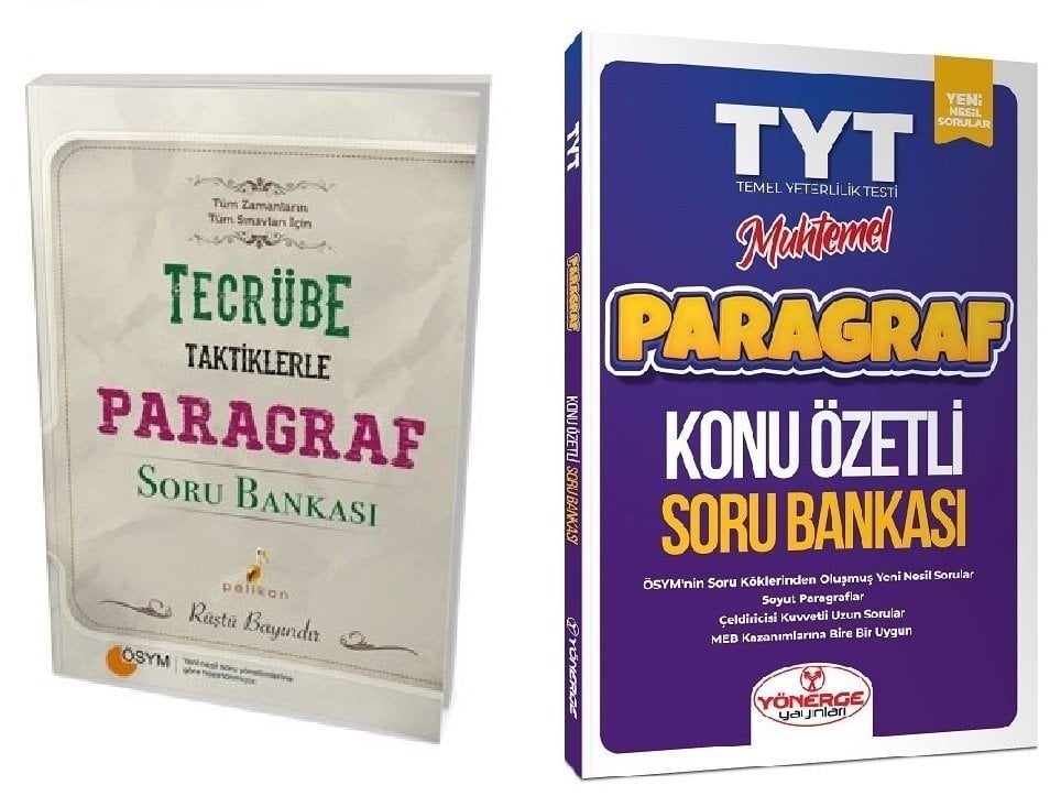 Pelikan + Yönerge YKS TYT Tecrübe Taktiklerle Paragraf Soru 2 li Set - Rüştü Bayındır Pelikan + Yönerge Yayınları