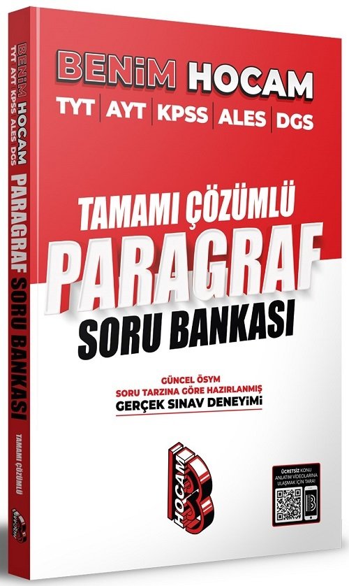 Benim Hocam TYT AYT KPSS ALES DGS Paragraf Soru Bankası Çözümlü Benim Hocam Yayınları