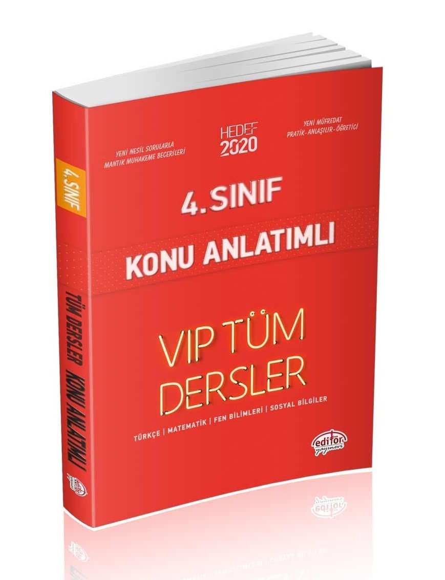 SÜPER FİYAT - Editör 4. Sınıf VIP Tüm Dersler Etkinliklerle Konu Anlatımı Editör Yayınları