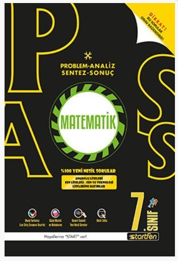 Startfen 7. Sınıf Matematik PASS Soru Bankası Startfen Yayınları