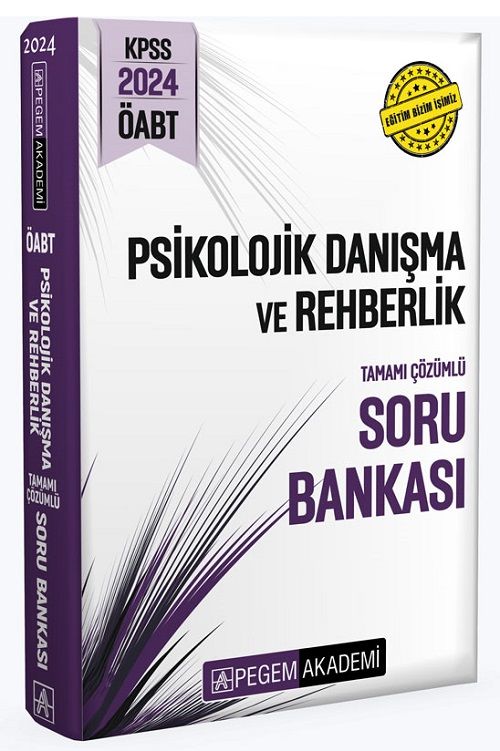 Pegem 2024 ÖABT Rehberlik Soru Bankası Çözümlü Pegem Akademi Yayınları