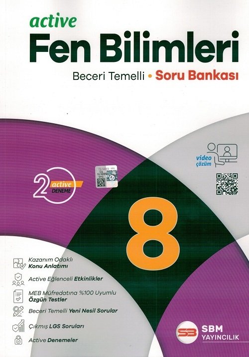 SÜPER FİYAT - SBM Yayınları 8. Sınıf Fen Bilimleri Active Soru Bankası SBM Yayınları