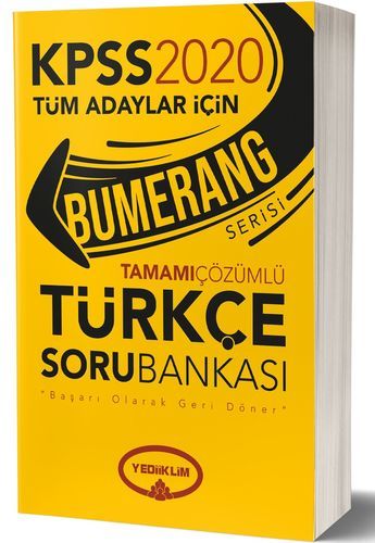 Yediiklim 2020 KPSS Bumerang Türkçe Soru Bankası Çözümlü Yediiklim Yayınları