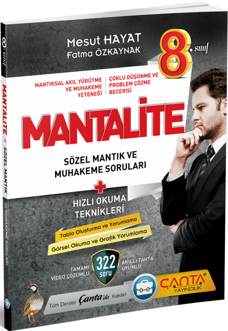 Çanta 8. Sınıf Mantalite Yeni Nesil Sözel Mantık ve Muhakeme Soruları Çanta Yayınları