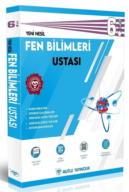 Mutlu 6. Sınıf Fen Bilimleri Ustası Konu Anlatımlı Soru Bankası Video Çözümlü Mutlu Yayınları