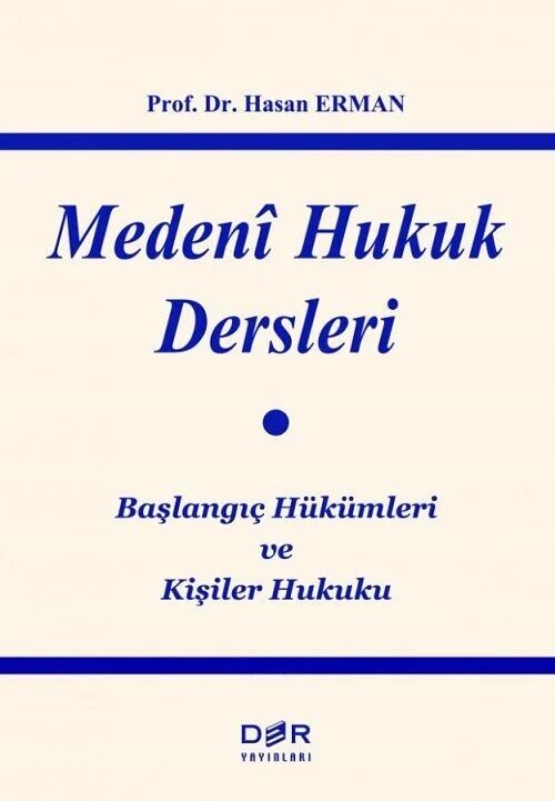 Der Yayınları Medeni Hukuk Dersleri 9. Baskı - Hasan Erman Der Yayınları