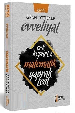 İsem 2019 KPSS Evveliyat Matematik Yaprak Test Çek Kopart İsem Yayınları