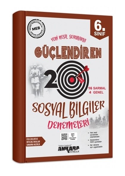 Ankara Yayıncılık 6. Sınıf Sosyal Bilgiler 20 Güçlendiren Deneme Ankara Yayıncılık