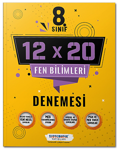 Sistematik 8. Sınıf Fen Bilimleri 12x20 Deneme Sistematik Yayınları