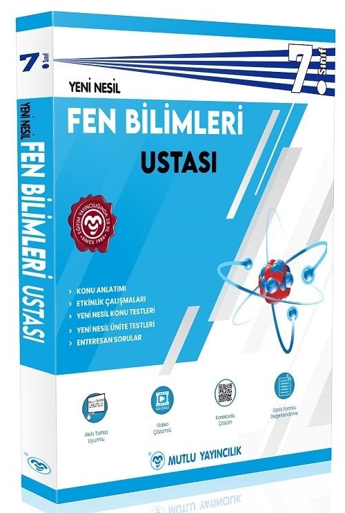 Mutlu 7. Sınıf Fen Bilimleri Ustası Konu Anlatımlı Soru Bankası Video Çözümlü Mutlu Yayınları