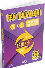 KVA Plus 8. Sınıf Fen Bilimleri 1. Dönem 12 Deneme Video Çözümlü KVA Plus Yayınları