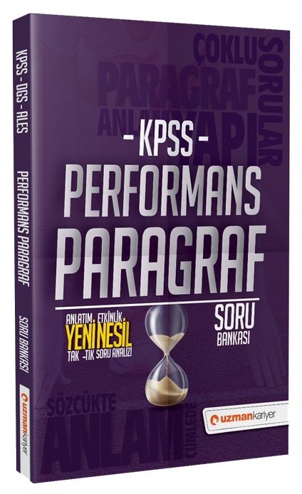 SÜPER FİYAT - Uzman Kariyer KPSS Paragraf Performans Soru Bankası Uzman Kariyer Yayınları