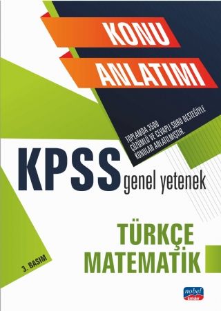 SÜPER FİYAT - Nobel KPSS Türkçe-Matematik Konu Anlatım Nobel Sınav Yayınları